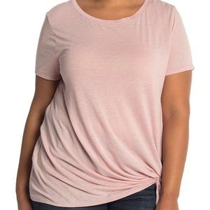 SUSINA Burnout Tie Front T-Shirt